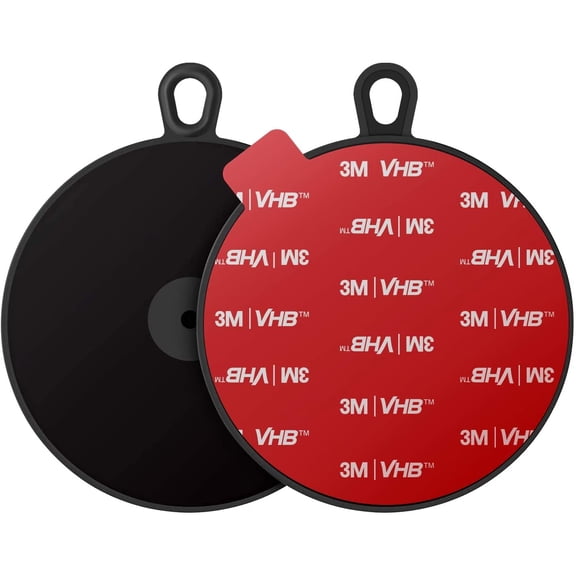 Pop-tech Dashboard Pad Mounting Disk Dashboard 95mm Grey Suction Cup Mount Plate (2 Pack)