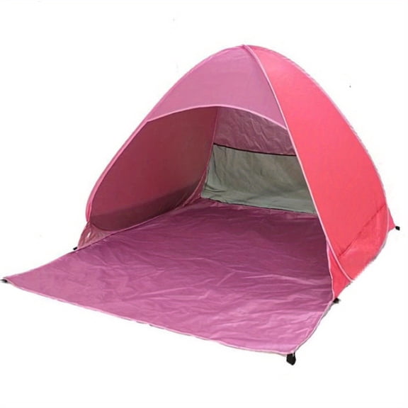 Pop-up Beach Tent, Beach Sunshade Tent, UPF 50+ UV Protection, Portable Sunshade, Lightweight and Easy to Install pink color