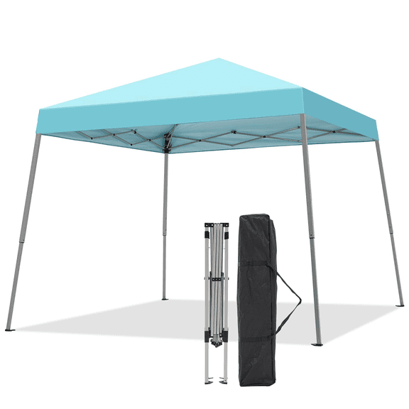 Canopy Tent, 10X10 FT Pop Up Canopy Outdoor Instant Tent Slant Legs with Carrying Bag, Portable Gazebo Shelter for Patio Deck Garden and Beach - 8X8 FT Canopy Cover