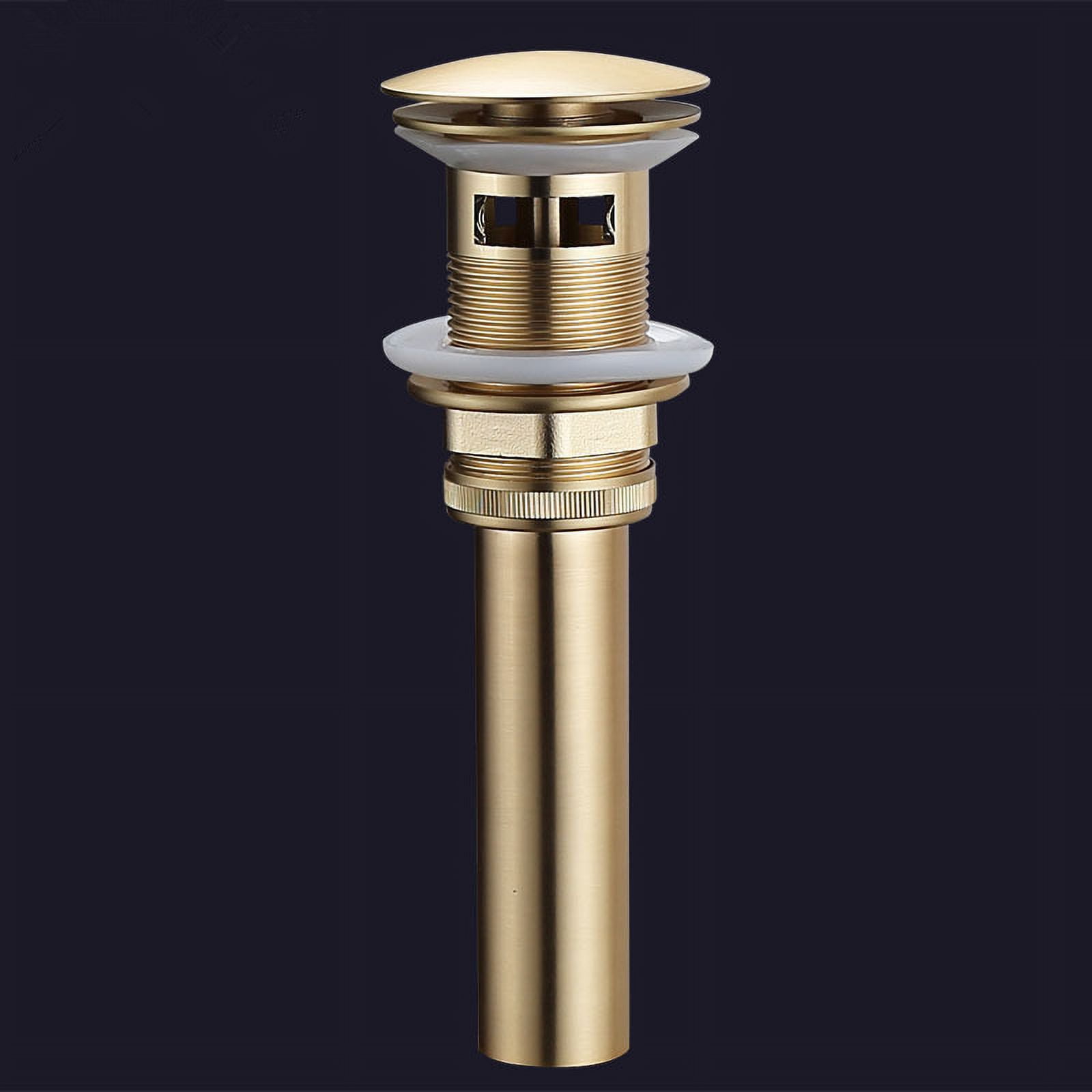Pop up Drain for Bathroom Sink Vessel Vanity, Brushed Gold Solid Brass ...