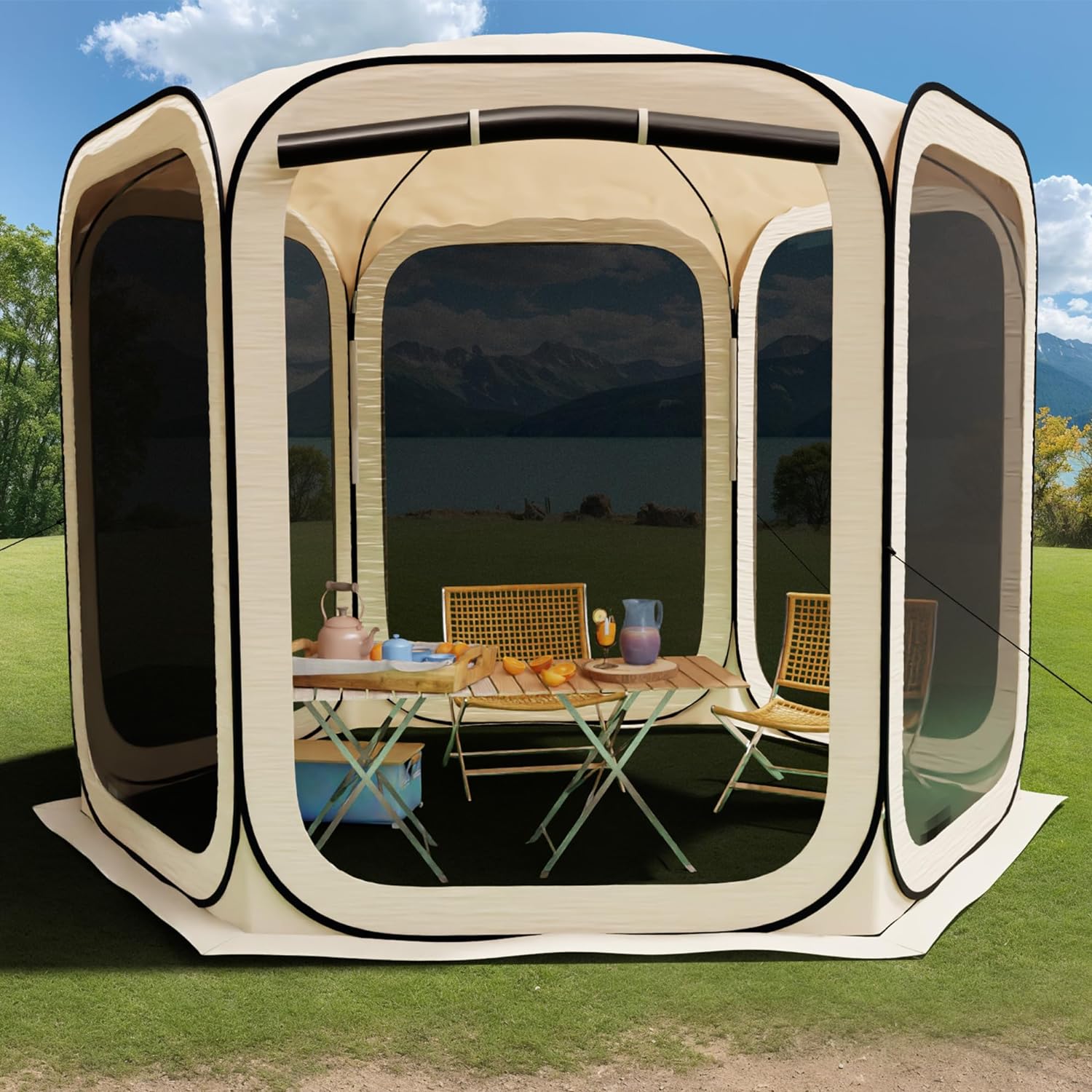 Popup Screen House Tent, Portable Screen Room Camping Canopy Tent