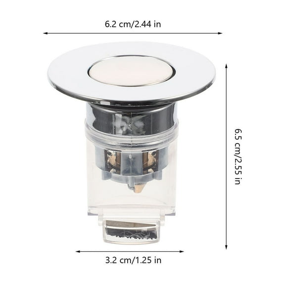 USHOBE Quick Drainage Basin Stopper Washbasin Stopper Silver Copper 1Pack for Bathroom Use
