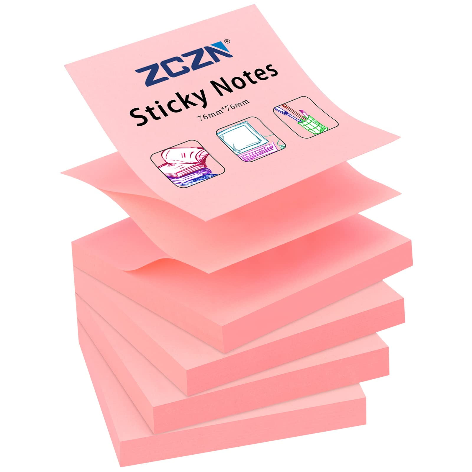 Pop-up Sticky Notes 400 Sheets, 3x3 Inch Self-Stick Pads, 4 Pack ...