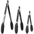 thumbnail image 1 of Popco Kitchen Tongs Set - Heavy Duty 3-Piece Cooking Tongs Silicone - Rubber Tong for BBQ, Grilling, and Serving - Kitchen Tong with Silicone Tip - Durable and Heat Resistant - 7/9/12 Inch, 1 of 6