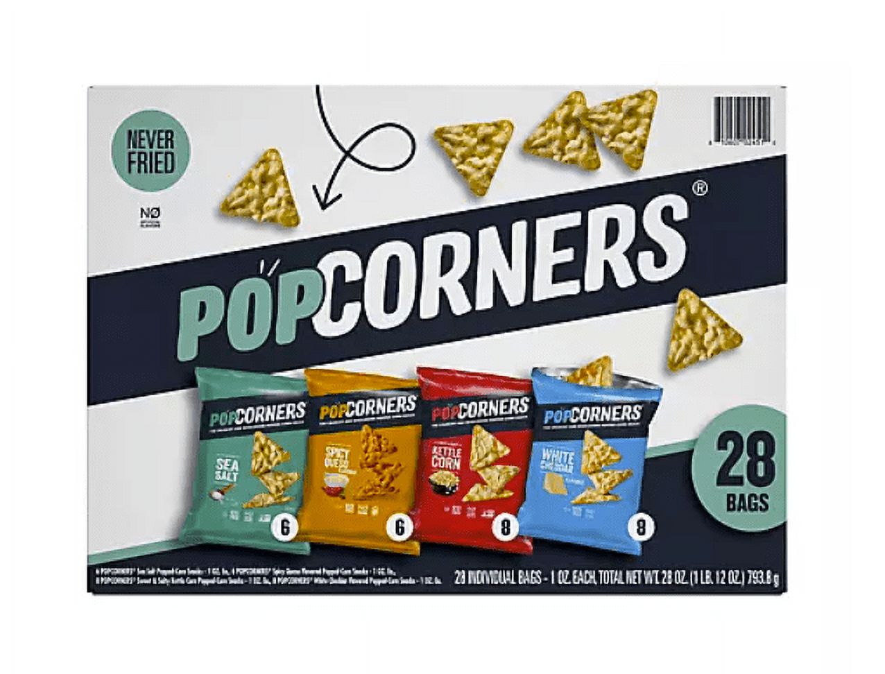 PopCorners 4 Flavor Variety Pack Popped Corn Chips Snacks, 2 cases 28