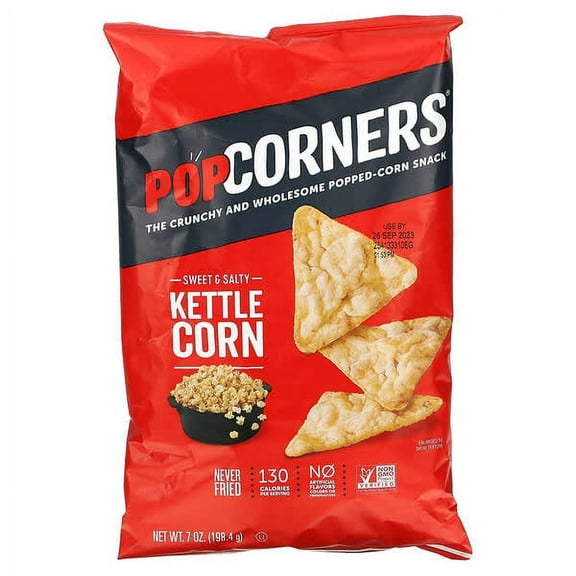 PopCorners, Chips, Sweet & Salty Kettle Corn, 7 oz Pack of 4