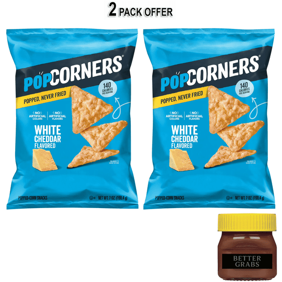 PopCorners No Artificial Colors or Flavors White Cheddar Popped Corn Chips, 7 oz