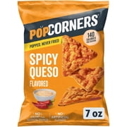 PopCorners No Artificial Colors or Flavors Spicy Queso Popped Corn Chips Bag, 7 oz