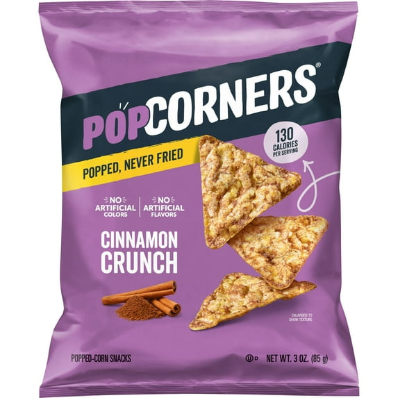 PopCorners No Artificial Colors or Flavors Cinnamon Crunch Popped Corn Chips Bag, 3 oz