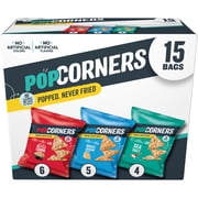PopCorners Popped Corn Snack Chips, 3 Flavor Variety Pack, 15 Count Multipack