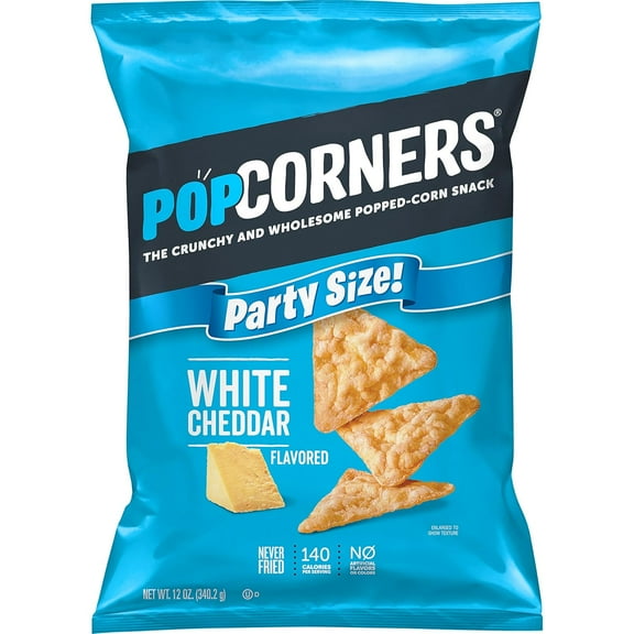 PopCorners Popped Corn Snacks White Cheddar, 12 Oz ( PACK OF 2 )