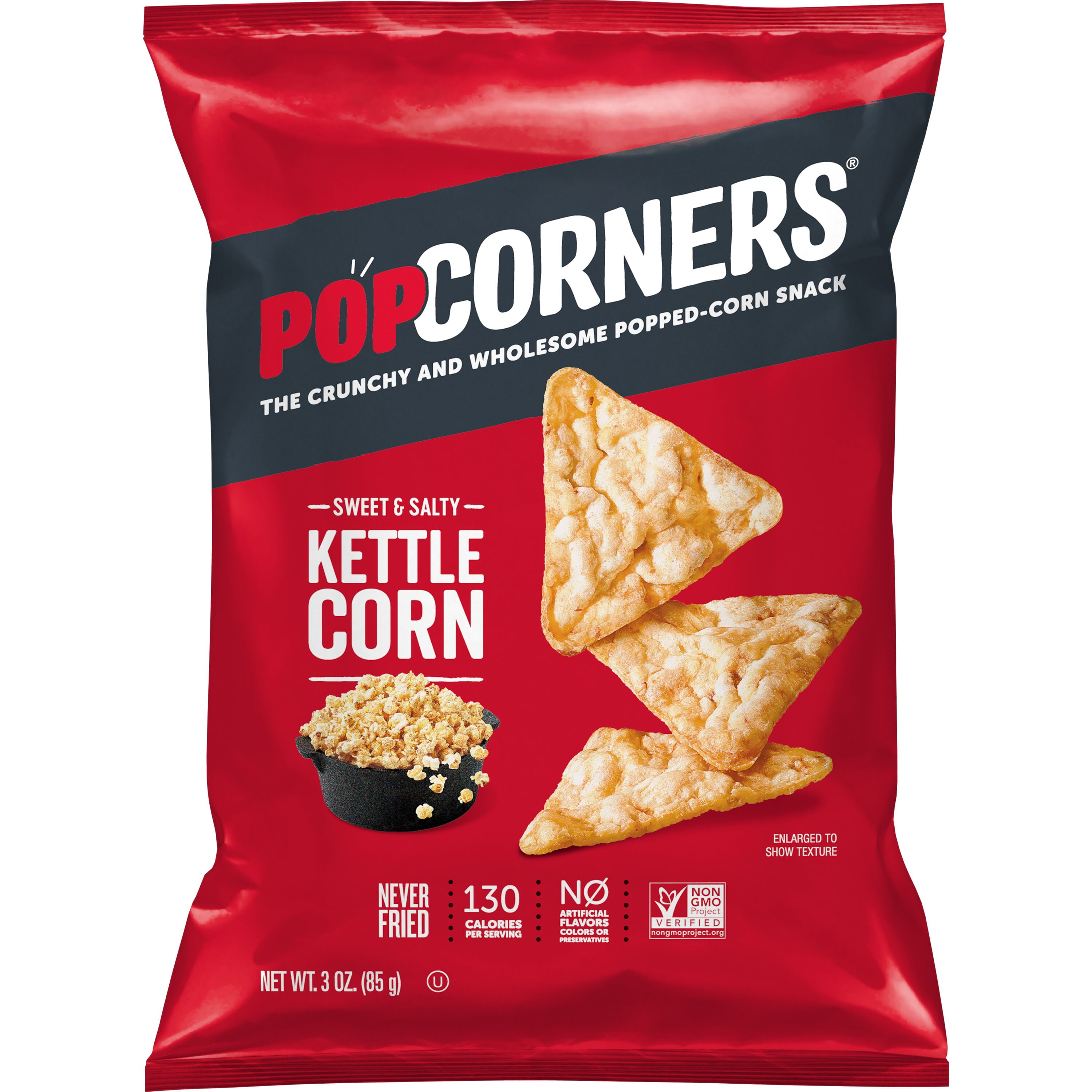 PopCorners Popped-Corn Sweet & Salty Kettle Corn Snack Chips, Gluten-Free, 3 oz Bag