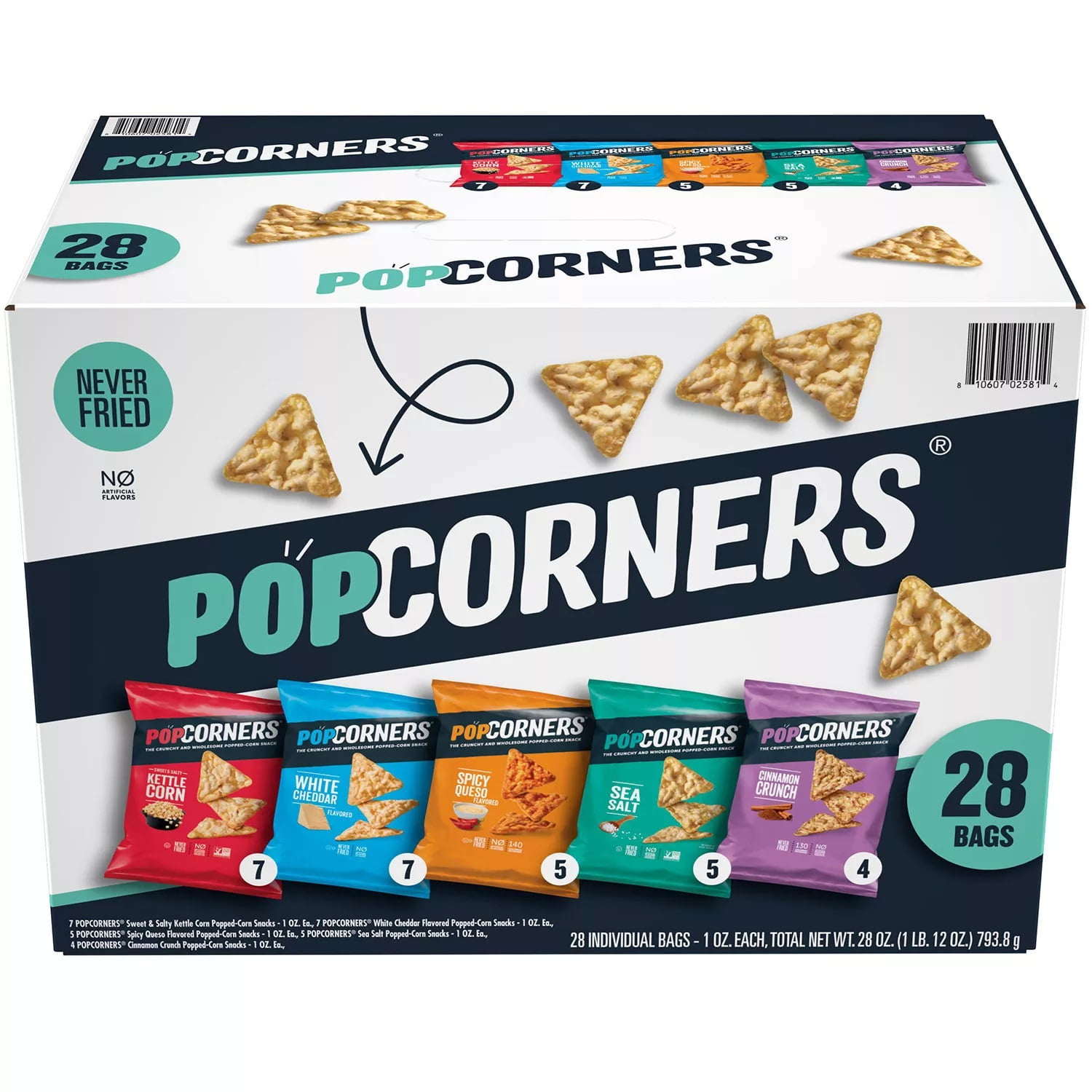 PopCorners Popped Corn Snack Variety Pack 28 Oz, 28 Count