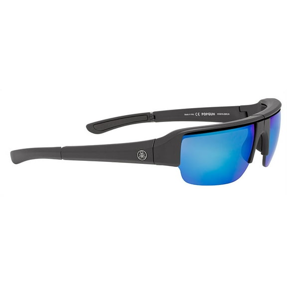 PopGun Matte Polarized Mirror (Blue Mirror/Matte Black)