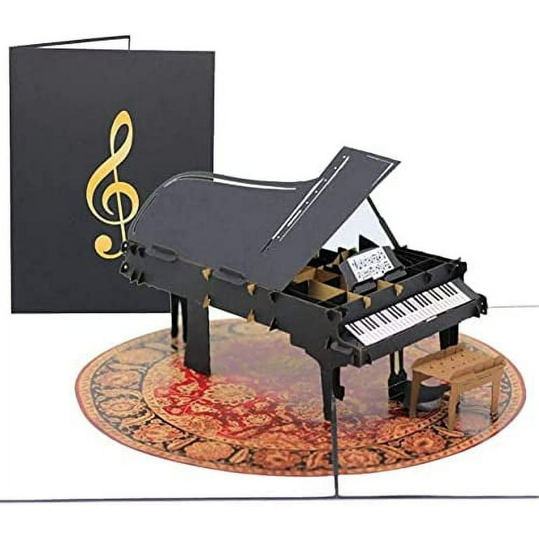 Learn piano online by yourself. Use a tablet or computer to learn piano  tutorials online. The black grand piano has a tablet placed on a notebook  stand. 3D Rendering. 6661781 Stock Photo