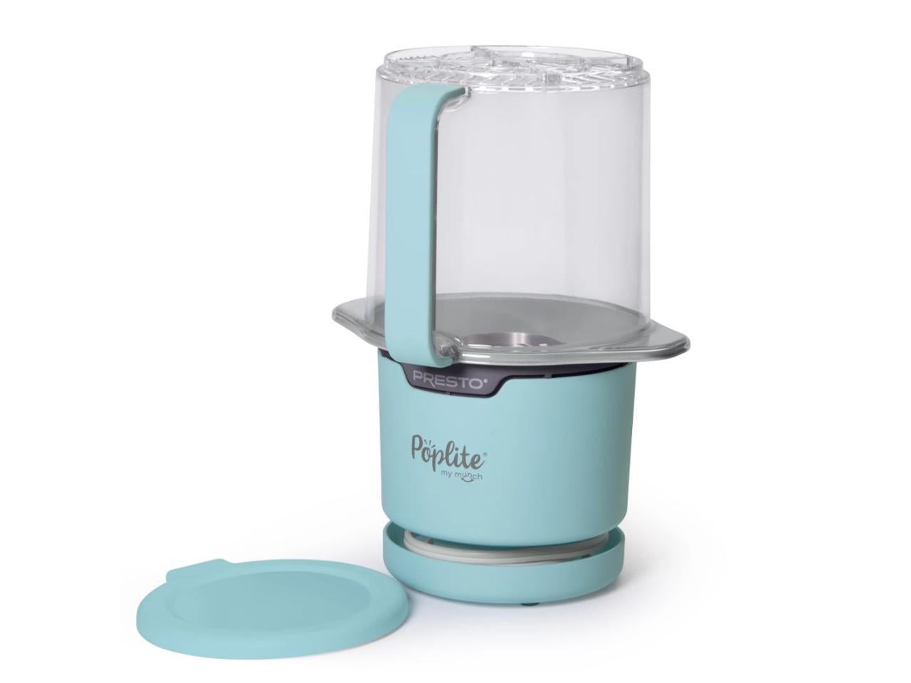 Aqua Compact Hot Air Popcorn Popper with Serving Bowl