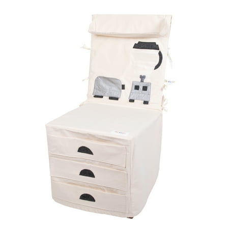 PopOhVer Pretend Play Kitchen Counter Play Set - Innovative Canvas Design Chair Cover