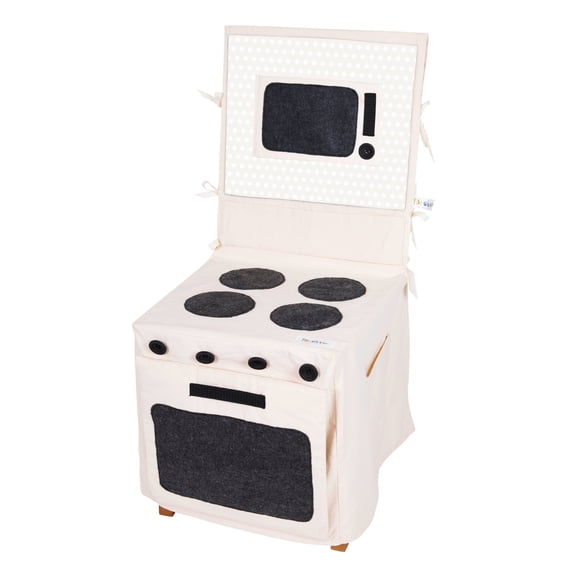 PopOhVer Pretend Play Kitchen Stove Play Set - Innovative Canvas Design Chair Cover
