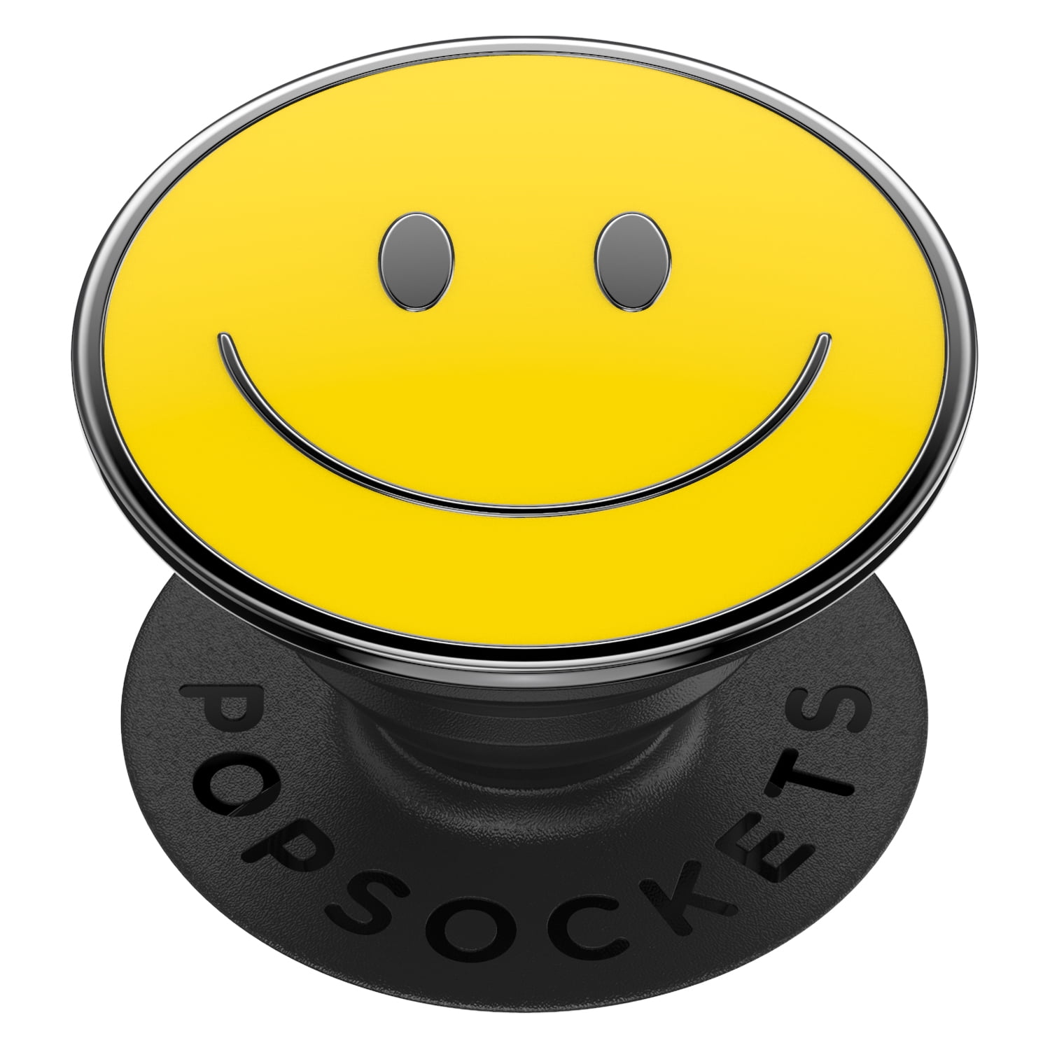 PopSockets Adhesive Phone Grip with Expandable Kickstand and swappable top - Enamel Yellow Be Happy