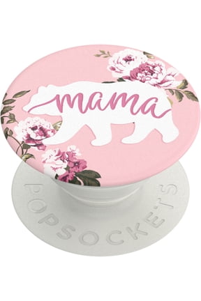 Grip with Swappable Top for Cell Phones, PopGrip Mama Bear