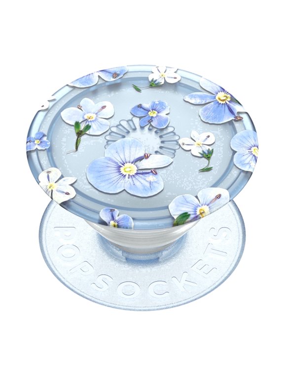 Adhesive Phone Grip, Holder, Phone Stand, Plants - Translucent Blue Fields