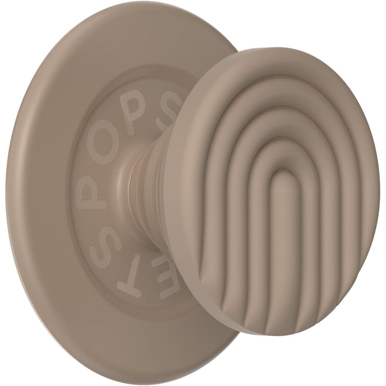 PopSockets Ronde telefoongreep compatibel met MagSafe, inclusief adapterring, telefoonhouder, compatibel met draadloos opladen - roze reliëf