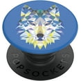 thumbnail image 1 of PopSockets Grip with Swappable Top for Cell Phones, Pop Grip Geo Wolf, 1 of 9