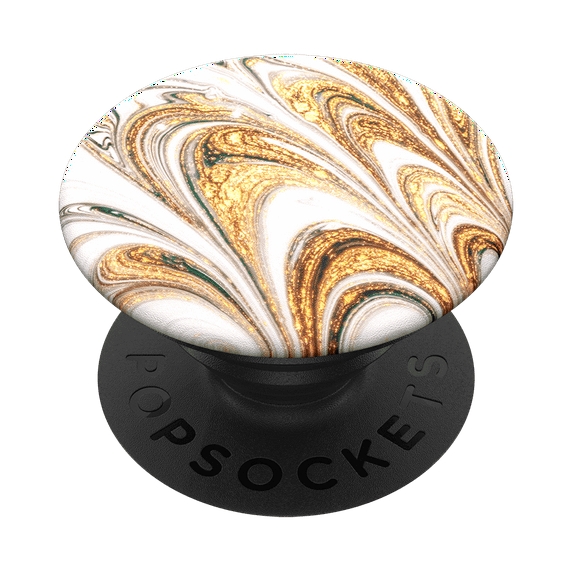 PopSockets Grip with Swappable Top for Cell Phones, PopGrip Golden Ripple