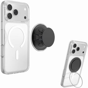 PopSockets Low-Pro Grip for MagSafe Ultra Thin Phone Grip and Stand, Black - Black