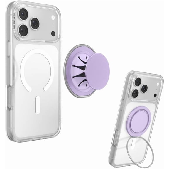 PopSockets Low-Pro Grip for MagSafe Ultra Thin Phone Grip and Stand, Lavender - Lilac
