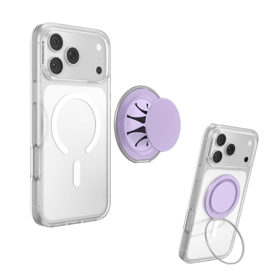 PopSockets Low-Pro Grip for MagSafe Ultra Thin Phone Grip and Stand, Lavender - Lilac