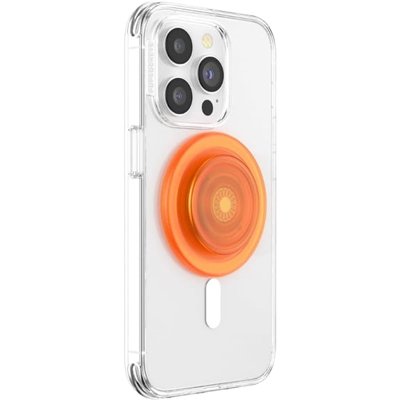 PopSockets Phone Grip for MagSafe, Magnetic Holder, Phone Stand, Orange - Orange Zest