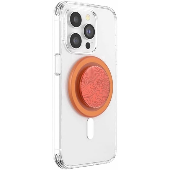 PopSockets Phone Grip for MagSafe, Magnetic Holder, Phone Stand, Orange - Topo
