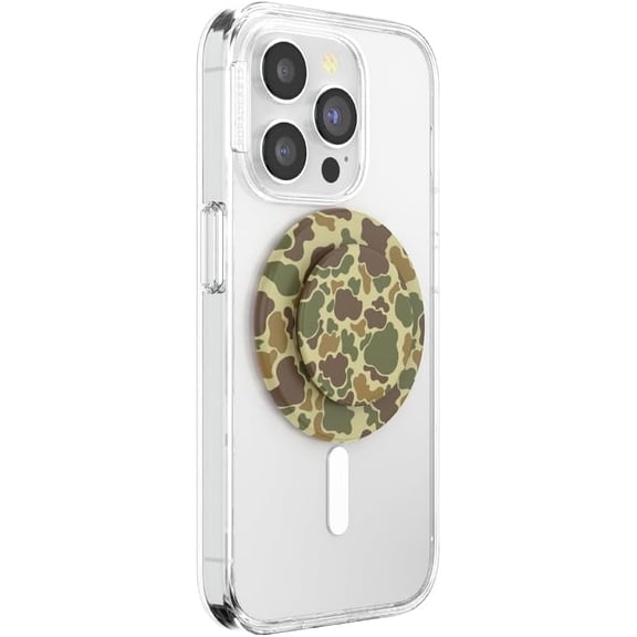 PopSockets Phone Grip for MagSafe, Magnetic Holder, Phone Stand, Green - Camo