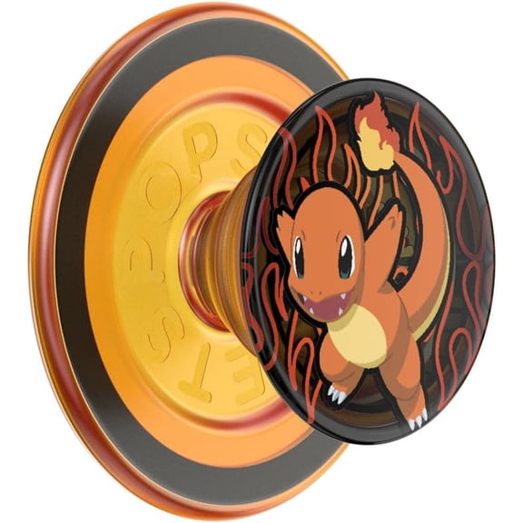 PopSockets Phone Grip for MagSafe, Magnetic Holder, Phone Stand, Pokemon - Charmander Flame