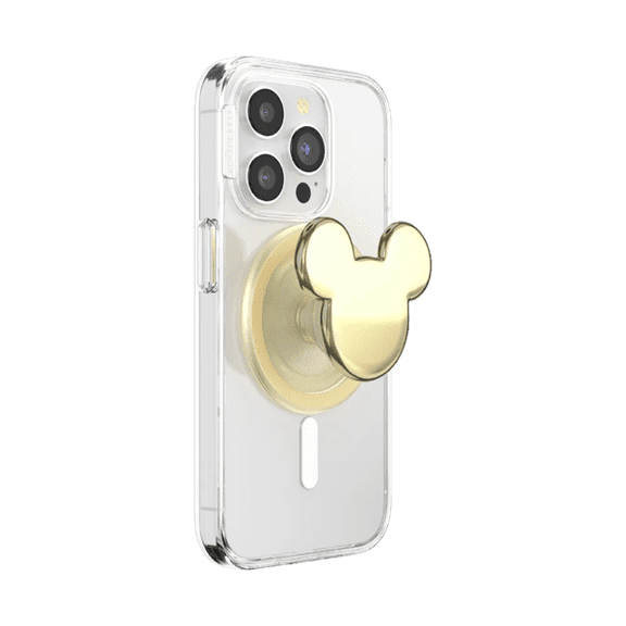 PopSockets Phone Grip for MagSafe, Magnetic Holder, Phone Stand, Disney - Gold Mickey Head