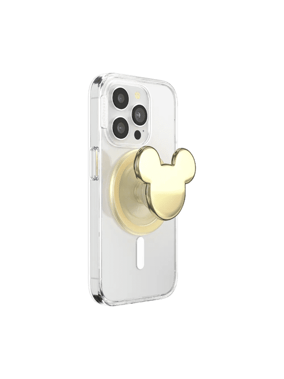 Phone Grip for MagSafe, Magnetic Holder, Phone Stand, Disney - Gold Mickey Head