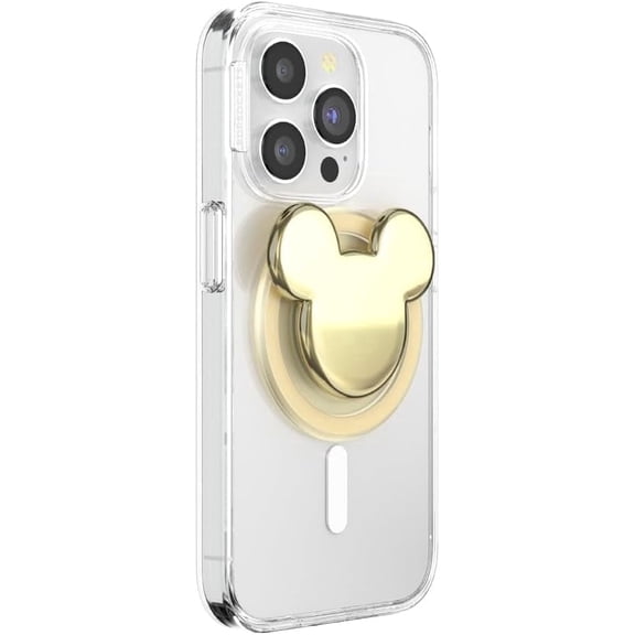 PopSockets Phone Grip for MagSafe, Magnetic Holder, Phone Stand, Disney - Gold Mickey Head