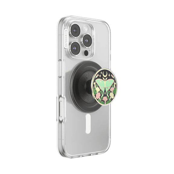 PopSockets Phone Grip for MagSafe, Magnetic Holder, Phone Stand, Dragon - Luna Moth
