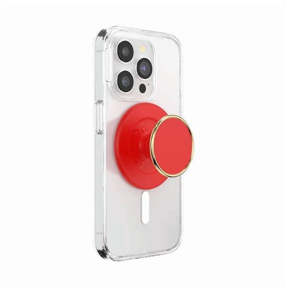PopSockets Phone Grip for MagSafe, Magnetic Holder, Phone Stand, Red - Rosso