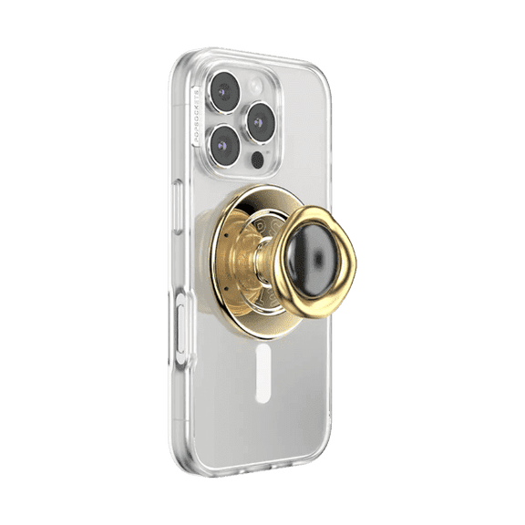 PopSockets Phone Grip for MagSafe, Magnetic Holder, Phone Stand, Enamel - Eye of the Beholder Gold