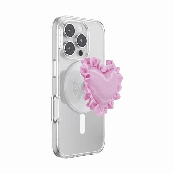 PopSockets MagSafe Phone Grip with Kickstand and Swappable Top - Heart Pillow