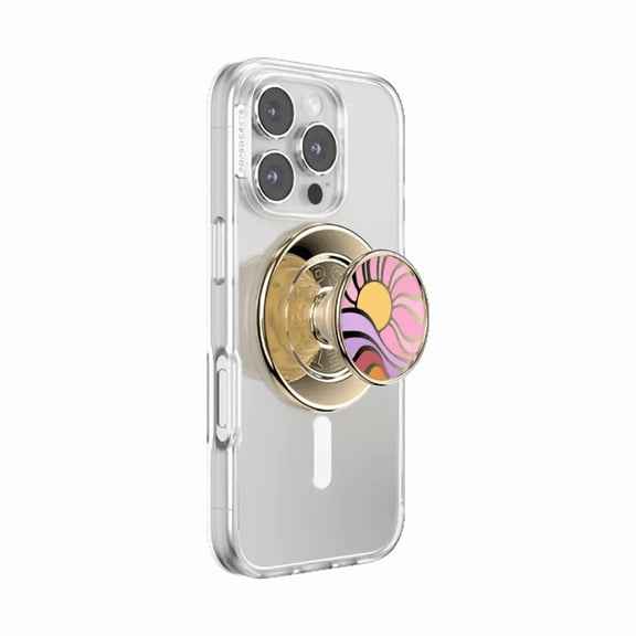 PopSockets MagSafe Phone Grip with Kickstand and Swappable Top - Luxe Enamel Golden Hour