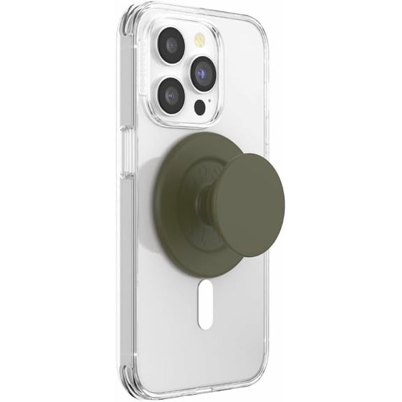 PopSockets Phone Grip for MagSafe, Magnetic Holder, Phone Stand, Green - Soft Touch Fatigue