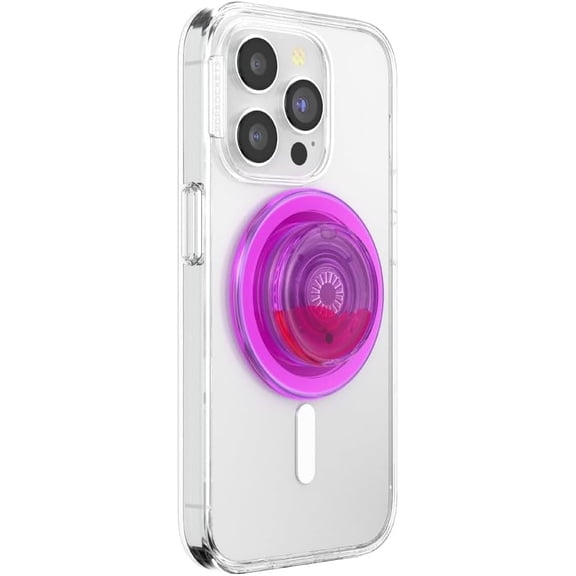 PopSockets Phone Grip for MagSafe, Magnetic Holder, Phone Stand, Hot Pink - Lava Lamp Aviation