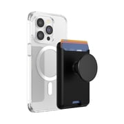 PopSockets Phone Wallet for MagSafe, Phone Card Holder with Grip, Black - Black