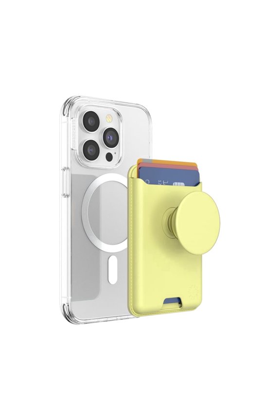 Phone Wallet for MagSafe, Phone Card Holder with Grip, Yellow - Butter Yellow