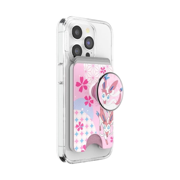 PopSockets Phone Wallet for MagSafe, Phone Card Holder with Grip, Pokemon - Sylveon's Dream