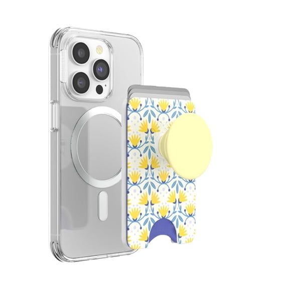 PopSockets Adhesive Phone Wallet and Card Holder with Grip, Blue - Tea Towel