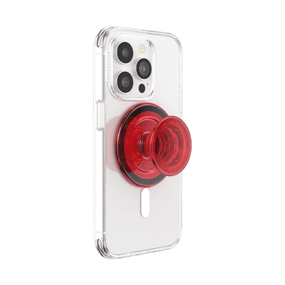 PopSockets Phone Grip for MagSafe, Magnetic Holder, Phone Stand, Blue - Electric Blue Translucent